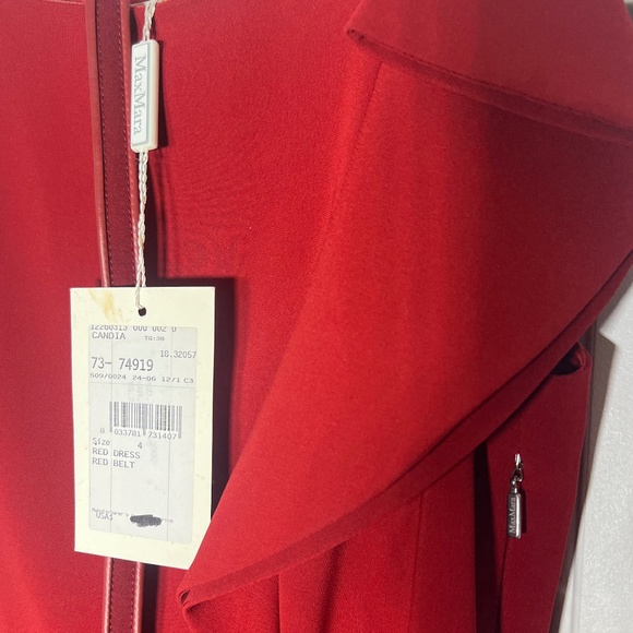 Max Mara Red Sheath Dress Size 4 - Picture 5 of 5